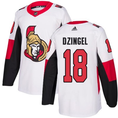 Adidas Ottawa Senators #18 Ryan Dzingel White Road Authentic Stitched NHL Jersey